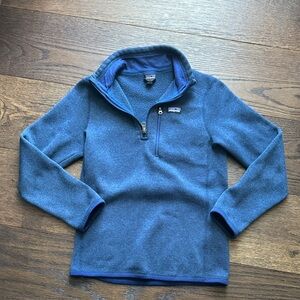 Boys Patagonia Blue Half-Zip Sweater